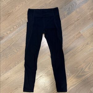Athleta Girl Black High-Rise Leggings with side pockets